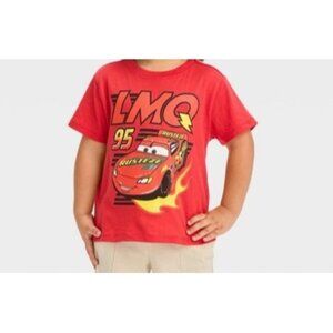 Disney Cars Graphic Toddler Boys' T-Shirt Red Size 18 Month-Mad Engine